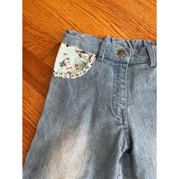 Baby Gassy Gooma embellished ruffle hem jeans size 4 Excellent Adorable - Picture 6 of 6